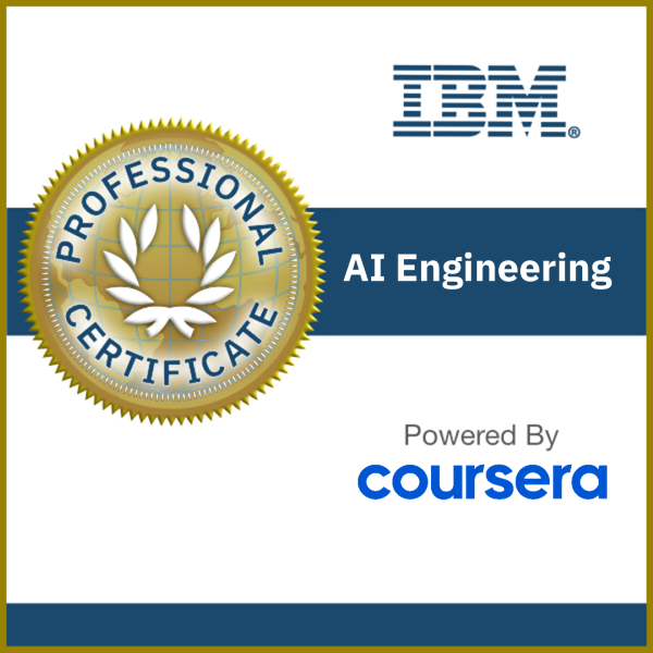 Selo IBM AI Engineering Professional Certificate